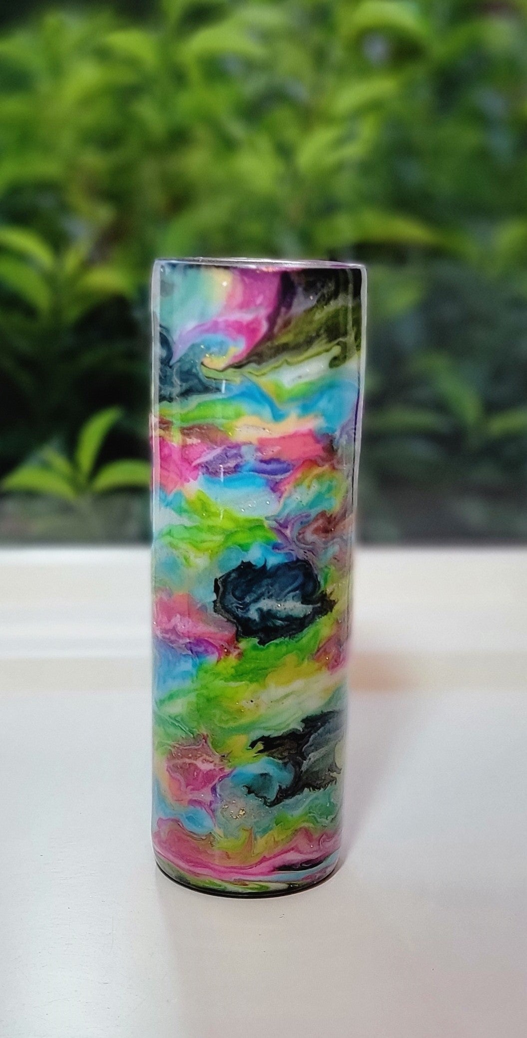 Alcohol Ink Swirl w/ Glitter