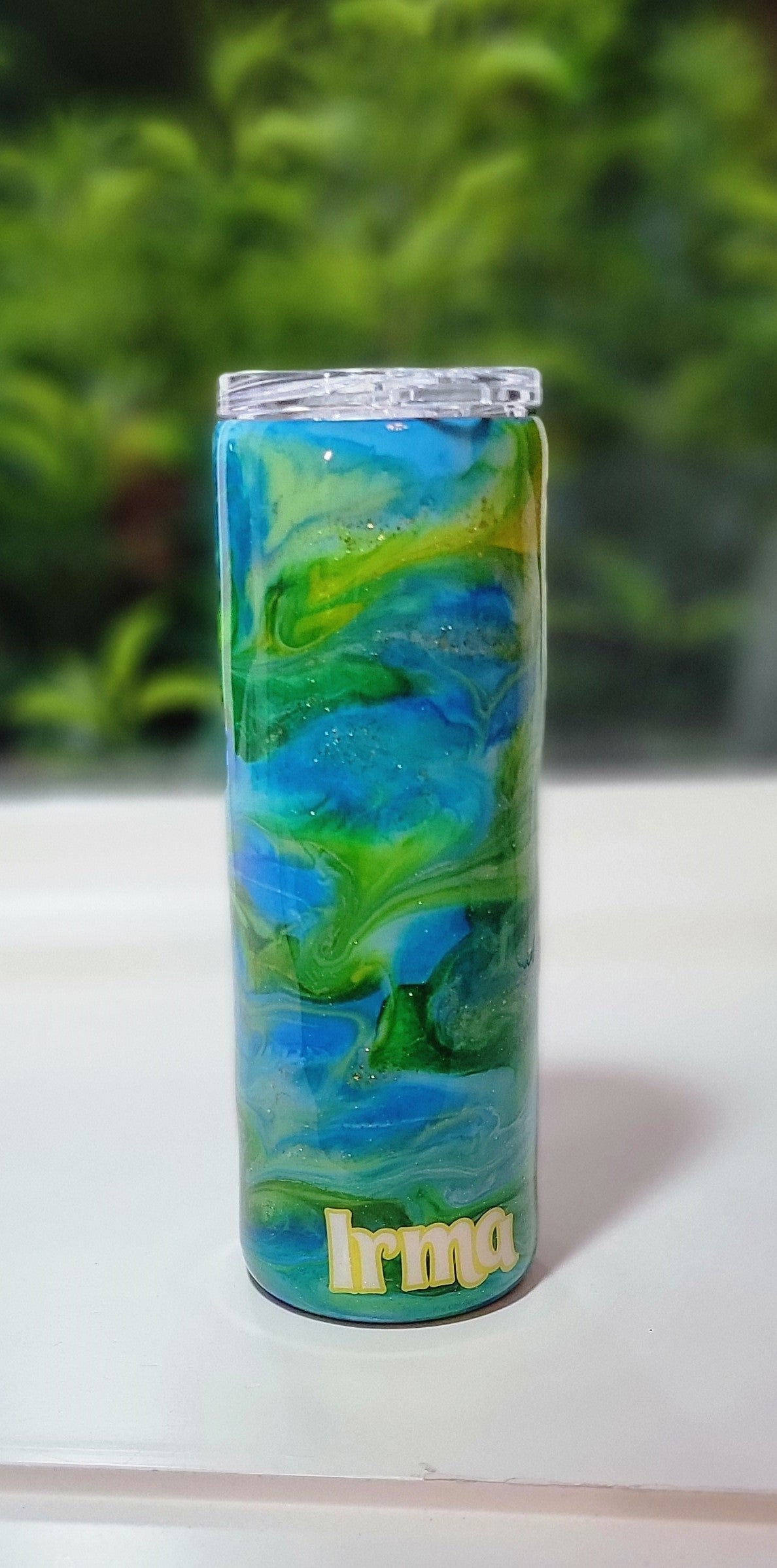 Alcohol Ink Swirl w/ Glitter